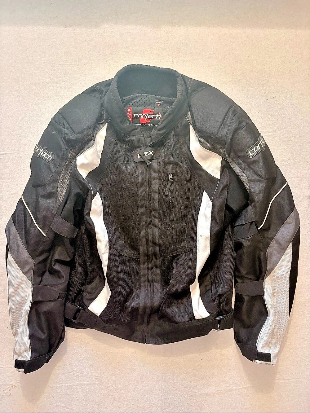CORTECH VRX Air Jacket Motorcycle Jacket Black & White Medium